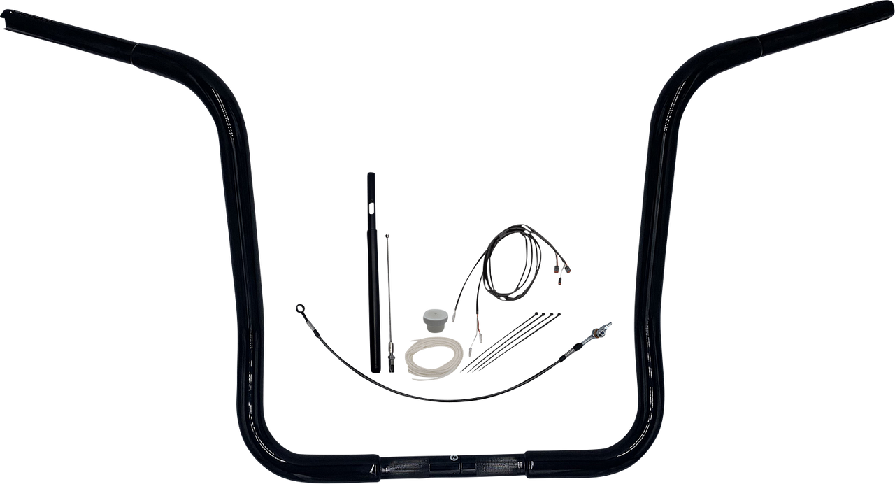 FAT BAGGERS INC. Handlebar Kit - Rounded Top - 16" - Black 919416-B