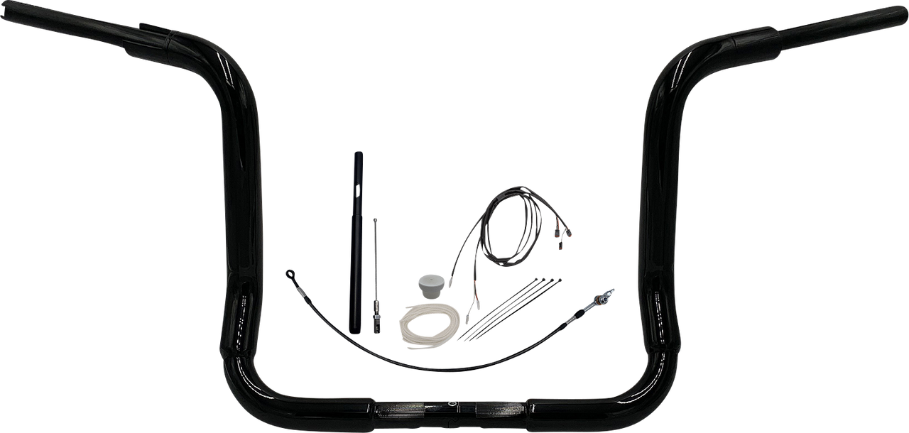 FAT BAGGERS INC. Handlebar Kit - Rounded Top - 14" - Black 819414-B