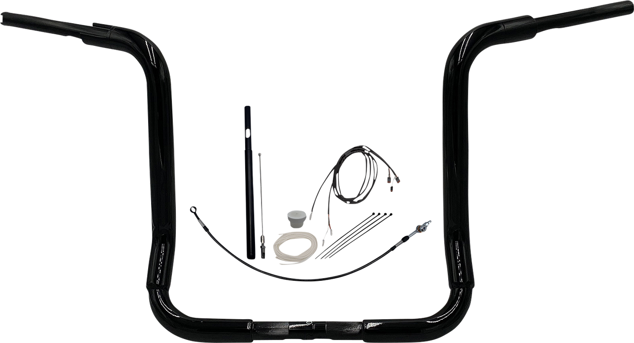 FAT BAGGERS INC. Handlebar Kit - Rounded Top - 16" - Black 819416-B