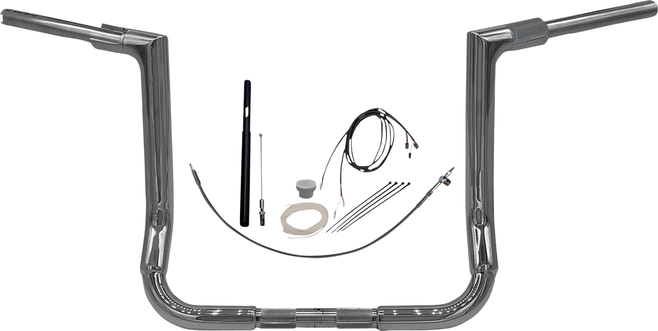 FAT BAGGERS INC. Handlebar Kit - Flat Top - 14" - Chrome 619014