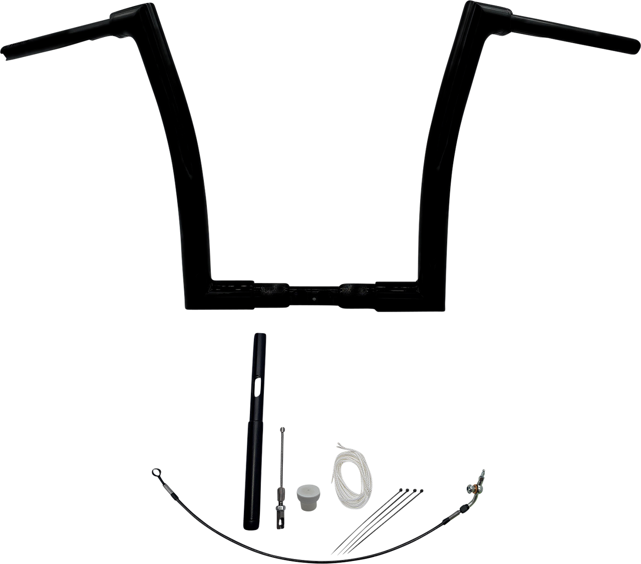 FAT BAGGERS INC. Handlebar Kit - Flat Top - 14" - Black 619914-B