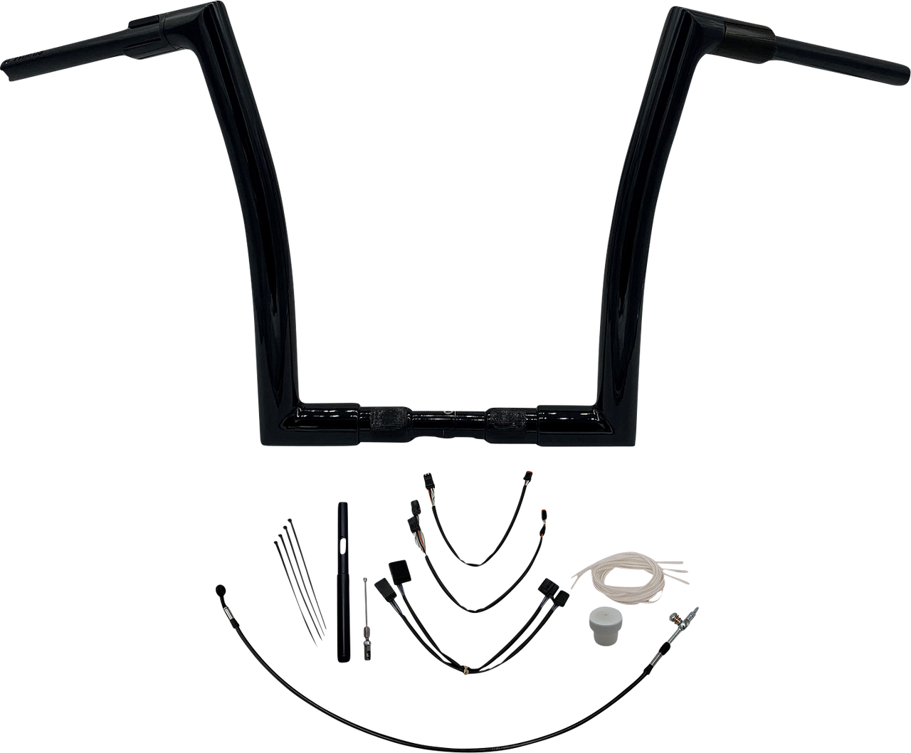 FAT BAGGERS INC. Handlebar Kit - Flat Top - 14" - Black 619614-B