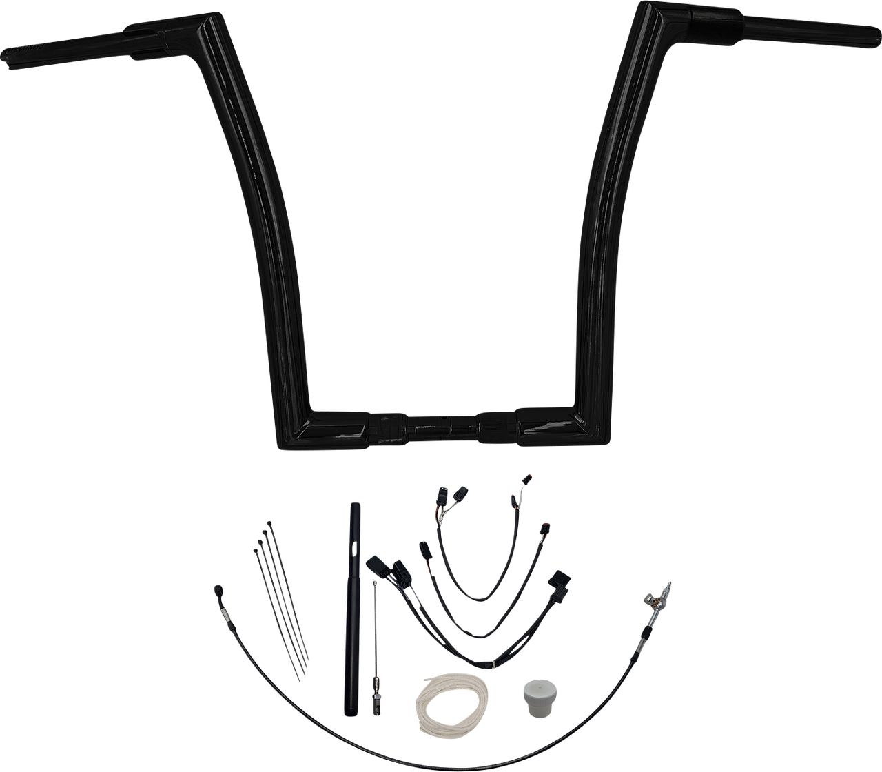 FAT BAGGERS INC. Handlebar Kit - Flat Top - 16" - Black 619616-B