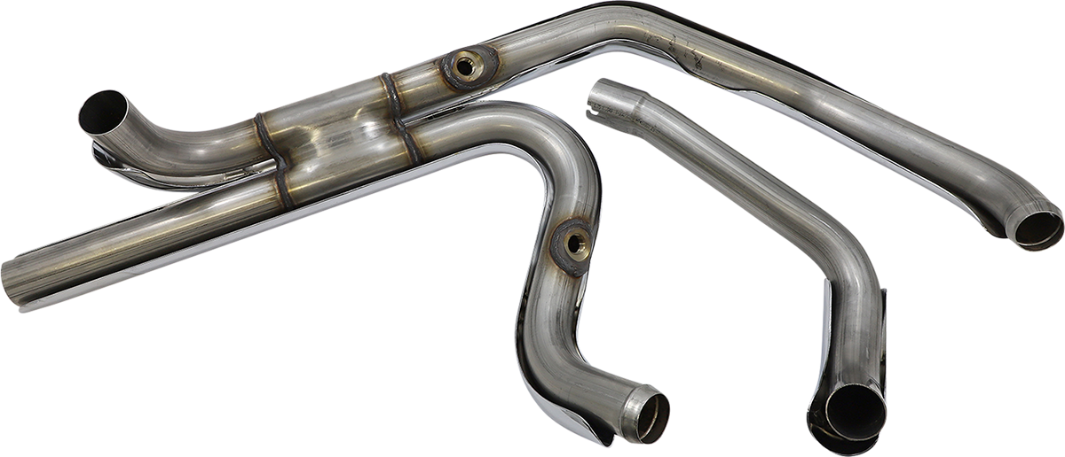 S&S CYCLE El Dorado Dual Exhaust System - Chrome - Black Tracer 550-0678B