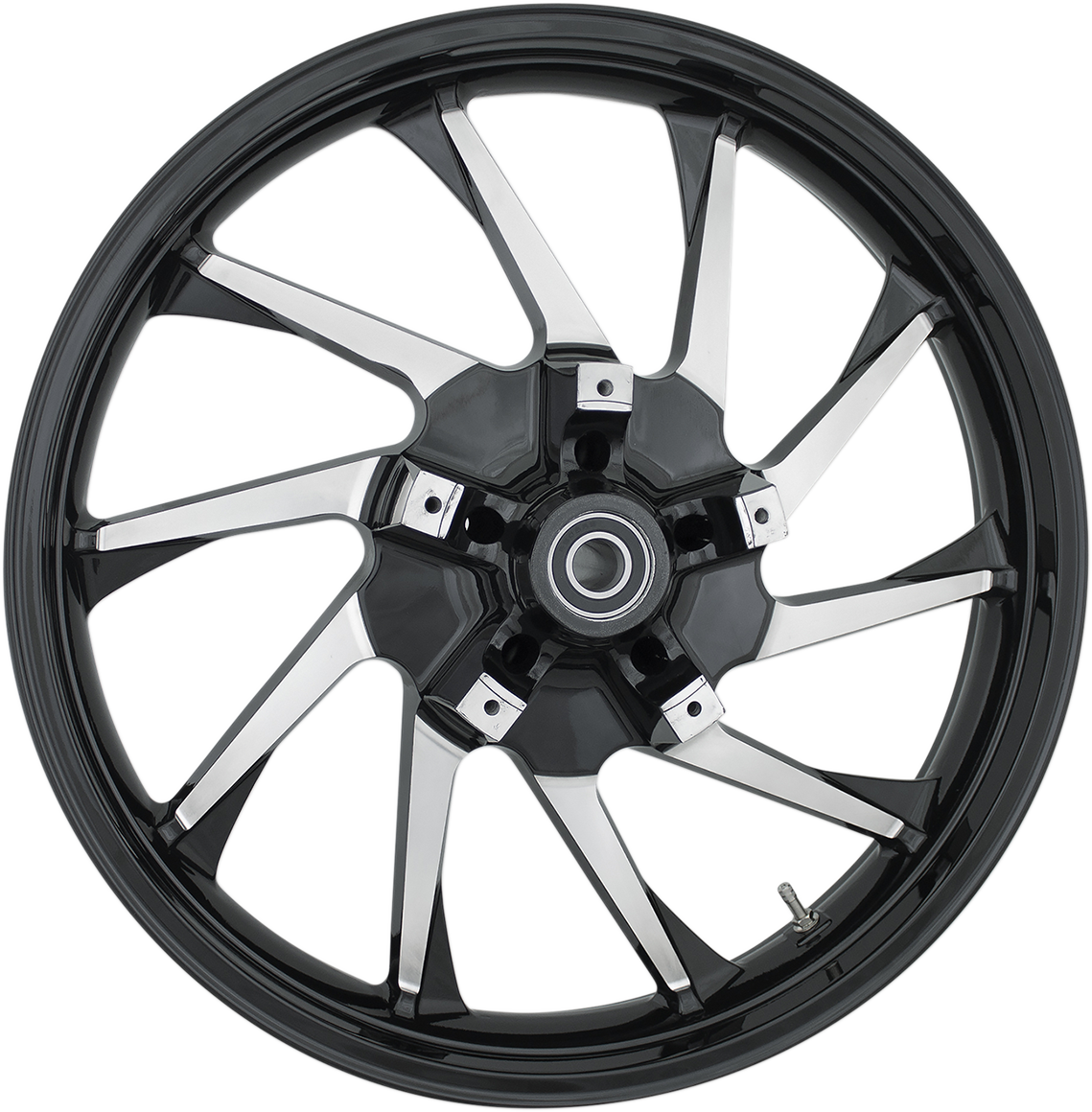 COASTAL MOTO Wheel - Hurricane 3D - Front - Dual Disc/with ABS - Black Cut - 21x3.5 3D-HUR213BCABST