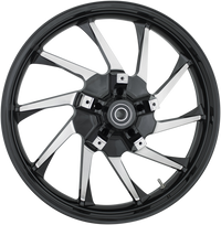 Thumbnail for COASTAL MOTO Wheel - Hurricane 3D - Front - Dual Disc/with ABS - Black Cut - 21x3.5 3D-HUR213BCABST