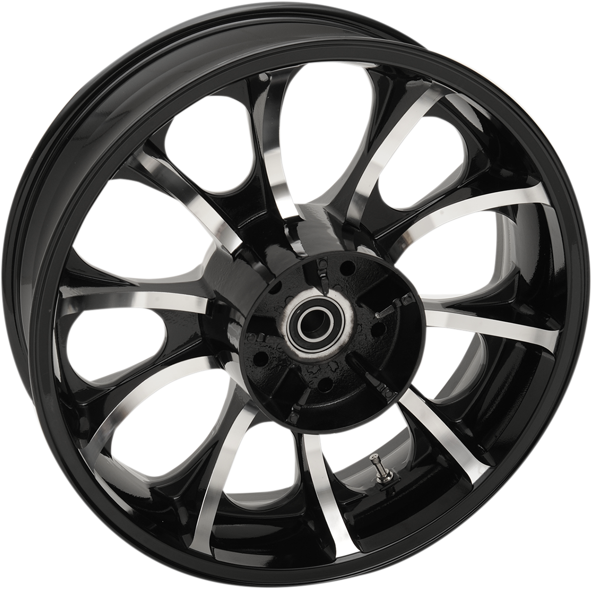 COASTAL MOTO Rear Wheel - Largo 3D - Single Disc/with or without ABS - Black Cut - 18x7 3D-LAR187BC-TRK