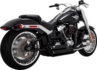 Thumbnail for VANCE & HINES Shortshots Staggered Exhaust System - Matte Black 47335