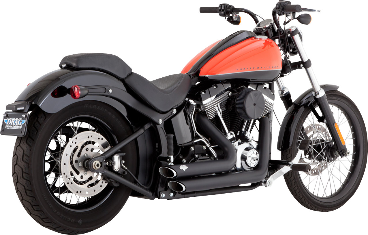 VANCE & HINES Shortshots Staggered Exhaust System - Matte Black 47325