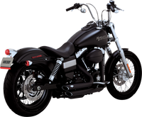 Thumbnail for VANCE & HINES Shortshots Staggered Exhaust System - Matte Black 47327