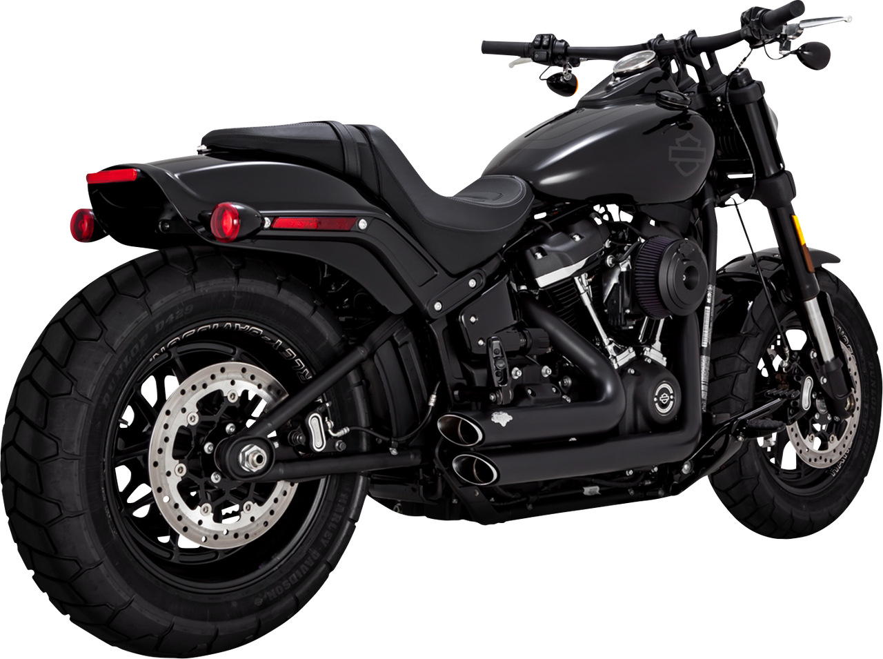 VANCE & HINES Shortshots Staggered Exhaust System - Matte Black 47333