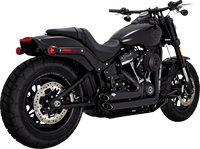Thumbnail for VANCE & HINES Shortshots Staggered Exhaust System - Matte Black 47333