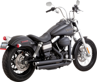 Thumbnail for VANCE & HINES Big Shots Staggered Exhaust System - Black 47338