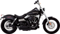 Thumbnail for VANCE & HINES Shortshots Staggered Exhaust System - Matte Black 47327