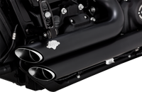 Thumbnail for VANCE & HINES Shortshots Staggered Exhaust System - Matte Black 47333