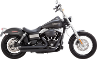 Thumbnail for VANCE & HINES Big Shots Staggered Exhaust System - Black 47338