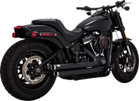 Thumbnail for VANCE & HINES Big Shots Staggered Exhaust System - Black 47339