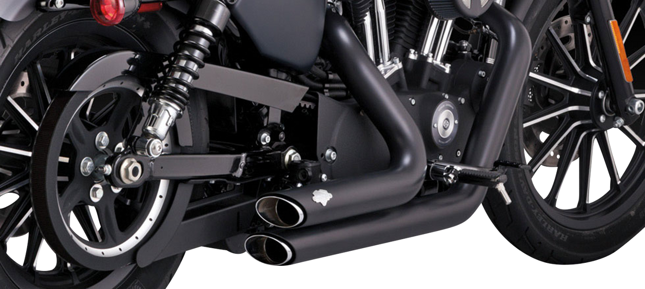 VANCE & HINES Shortshots Staggered Exhaust System - Black 47329