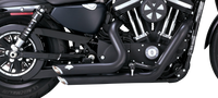 Thumbnail for VANCE & HINES Shortshots Staggered Exhaust System - Black 47329