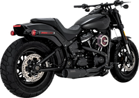 Thumbnail for VANCE & HINES 2-into-1 Hi-Output Short Exhaust System - Stainless Steel - Black 47331