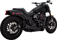 Thumbnail for VANCE & HINES 2-into-1 Upsweep Exhaust System - Black - Stainless Steel 47323
