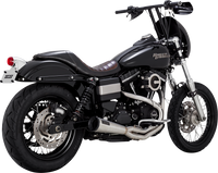 Thumbnail for VANCE & HINES 2-into-1 Upsweep Exhaust System - Brushed - Stainless Steel 27325
