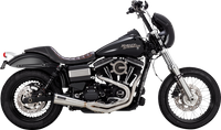 Thumbnail for VANCE & HINES 2-into-1 Upsweep Exhaust System - Brushed - Stainless Steel 27325