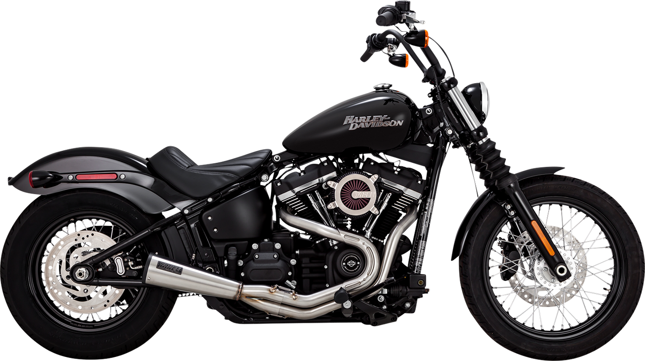 VANCE & HINES 2-into-1 Upsweep Exhaust System - Brushed - Stainless Steel 27323