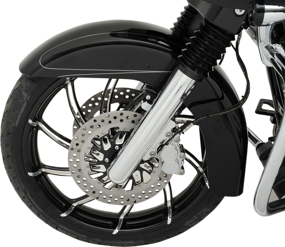 PERFORMANCE MACHINE (PM) Wheel - Supra - Front - Dual Disc/with ABS - Platinum Cut* - 21x3.5 - '08+ FL 12047106SUPAJBP