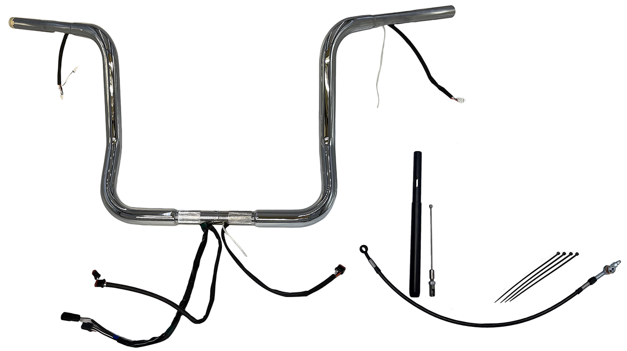 FAT BAGGERS INC. Handlebar Kit - Rounded Top - 14" - Chrome 912514