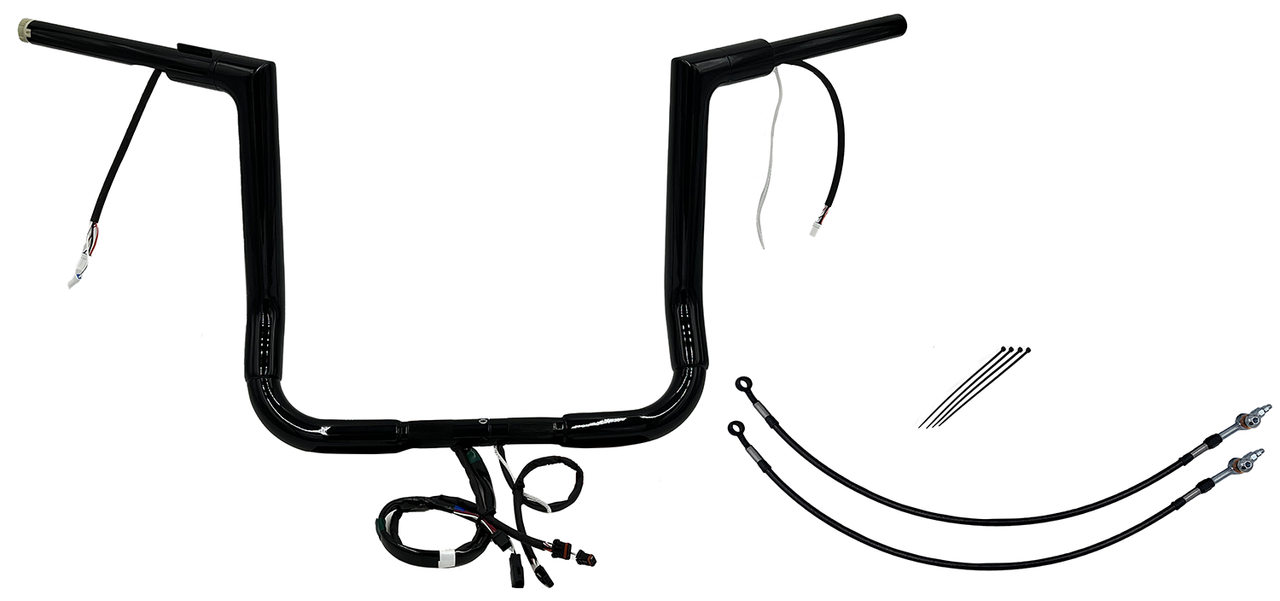 FAT BAGGERS INC. Handlebar Kit - Flat Top - 14" - Chrome 601214