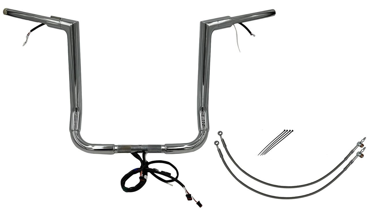 FAT BAGGERS INC. Handlebar Kit - Flat Top - 16" - Chrome 602216