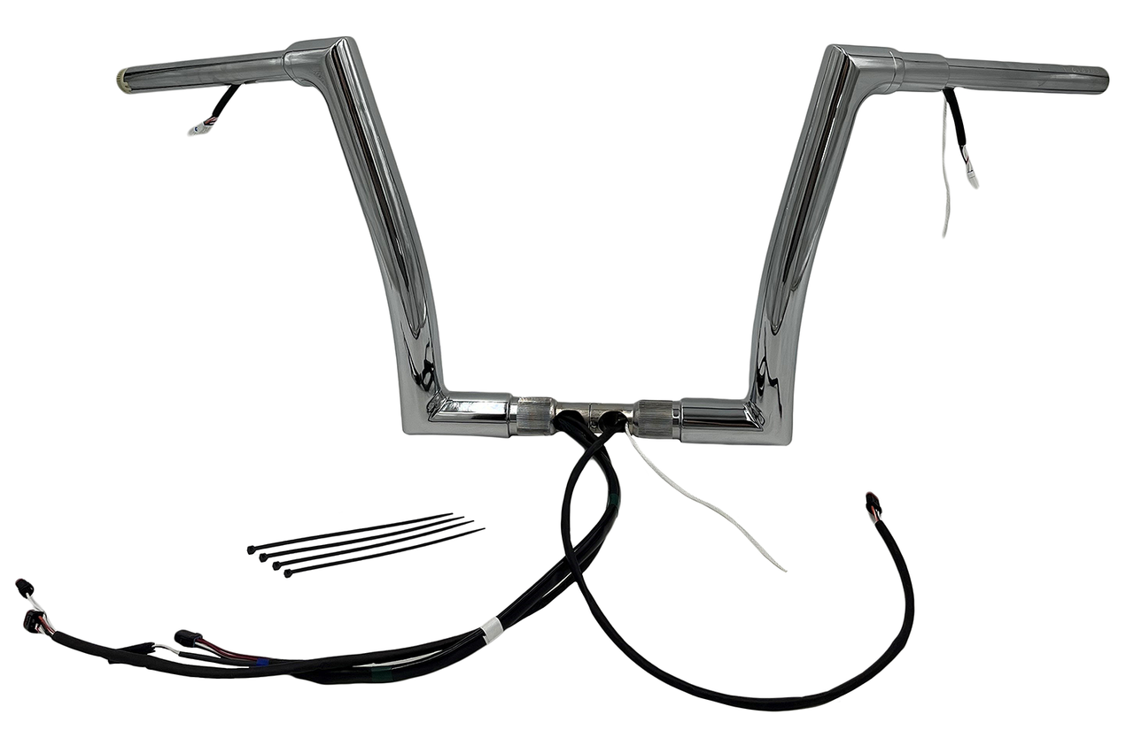 FAT BAGGERS INC. Handlebar Kit - Flat Top - 12" - Chrome 602312