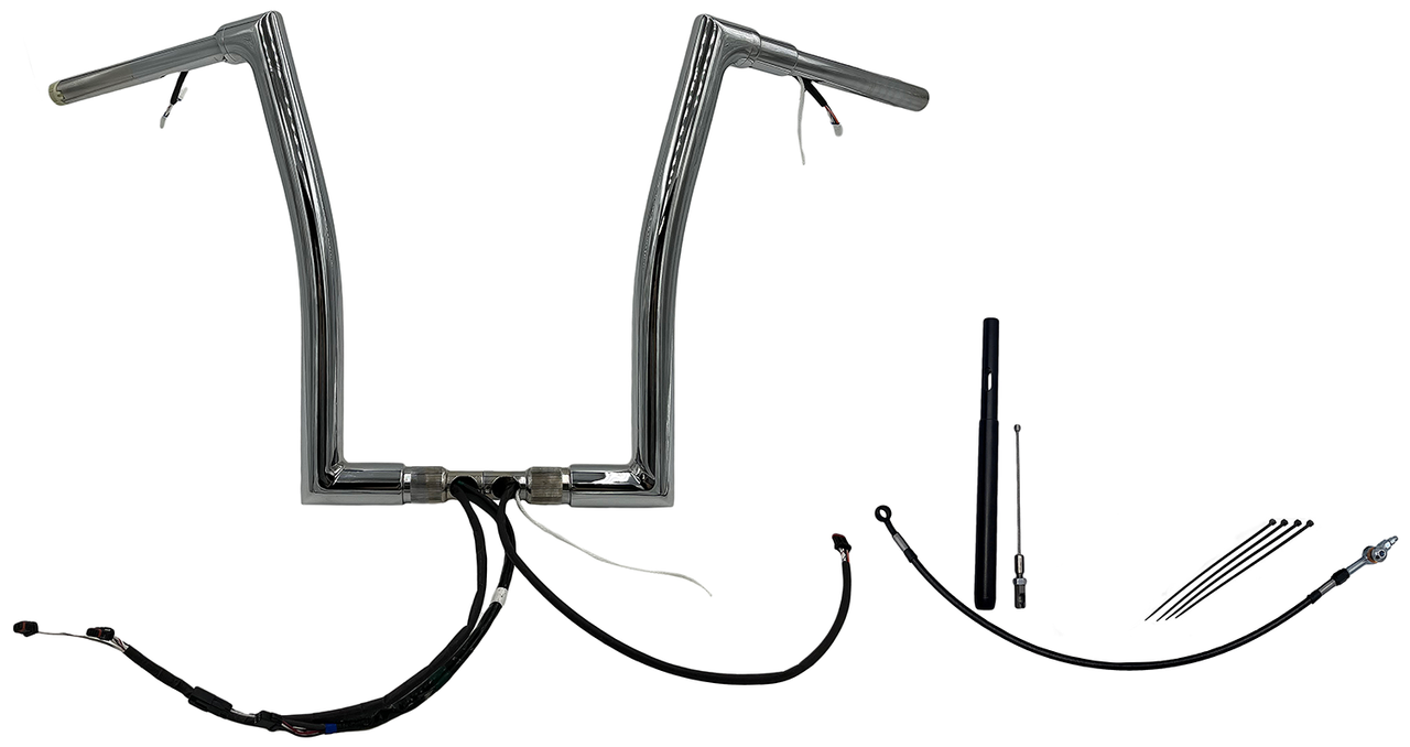 FAT BAGGERS INC. Handlebar Kit - Flat Top - 16" - Chrome 612916