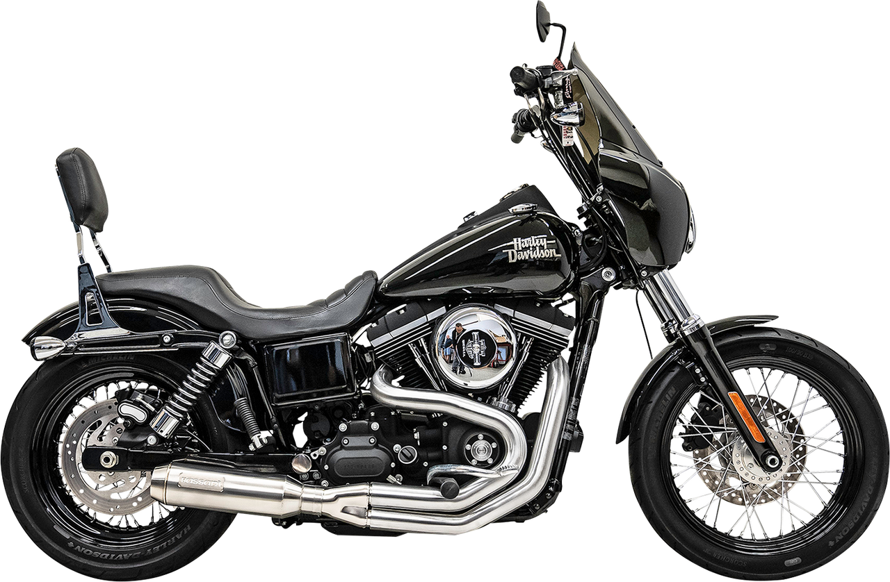 BASSANI XHAUST 2-into-1 Mid-Length Super Bike Exhaust System - Stainless Steel 1D4SS