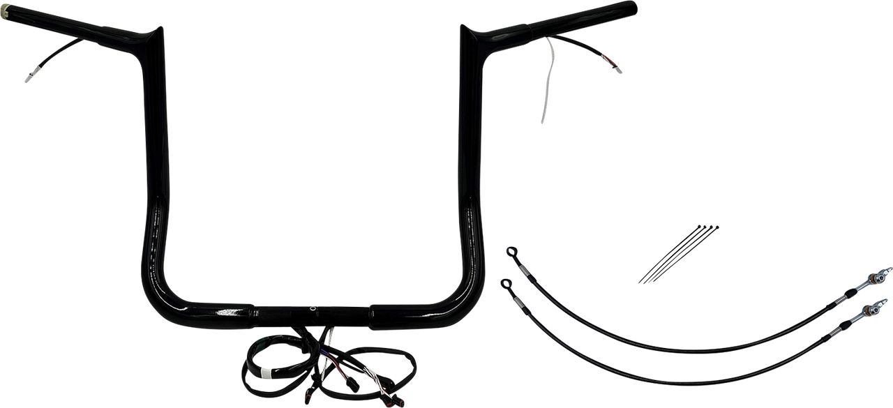 FAT BAGGERS INC. Handlebar Kit - Pointed Top - 14" - Black 901214-B