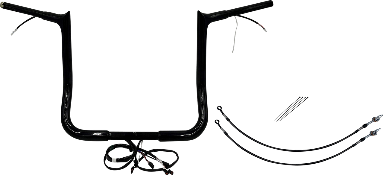 FAT BAGGERS INC. Handlebar Kit - Pointed Top - 14" - Black 902214-B