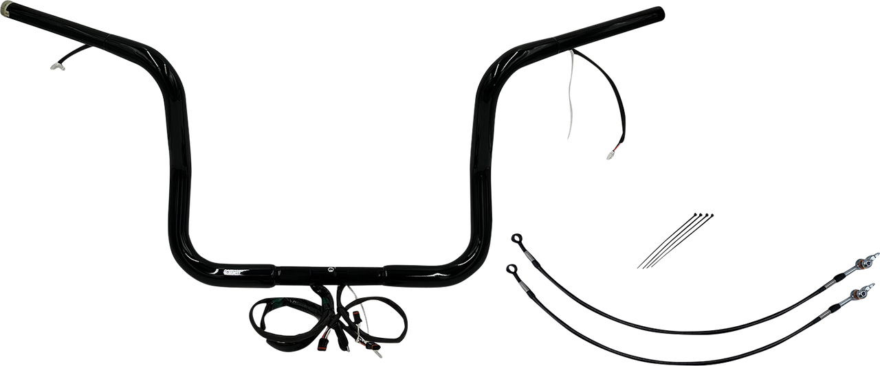 FAT BAGGERS INC. Handlebar Kit - Rounded Top - 12" - Black 901512-B