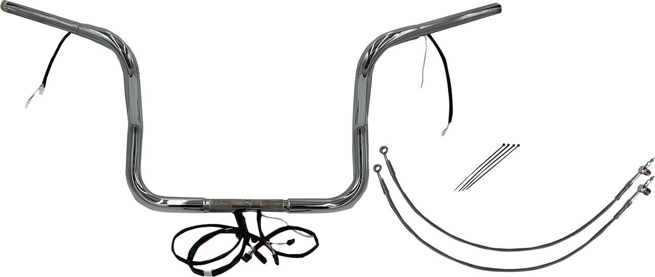 FAT BAGGERS INC. Handlebar Kit - Rounded Top - 12" - Chrome 902512