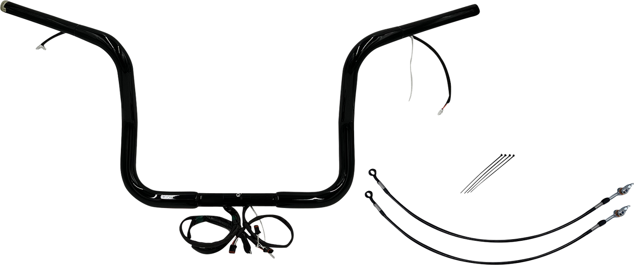 FAT BAGGERS INC. Handlebar Kit - Rounded Top - 12" - Black 902512-B