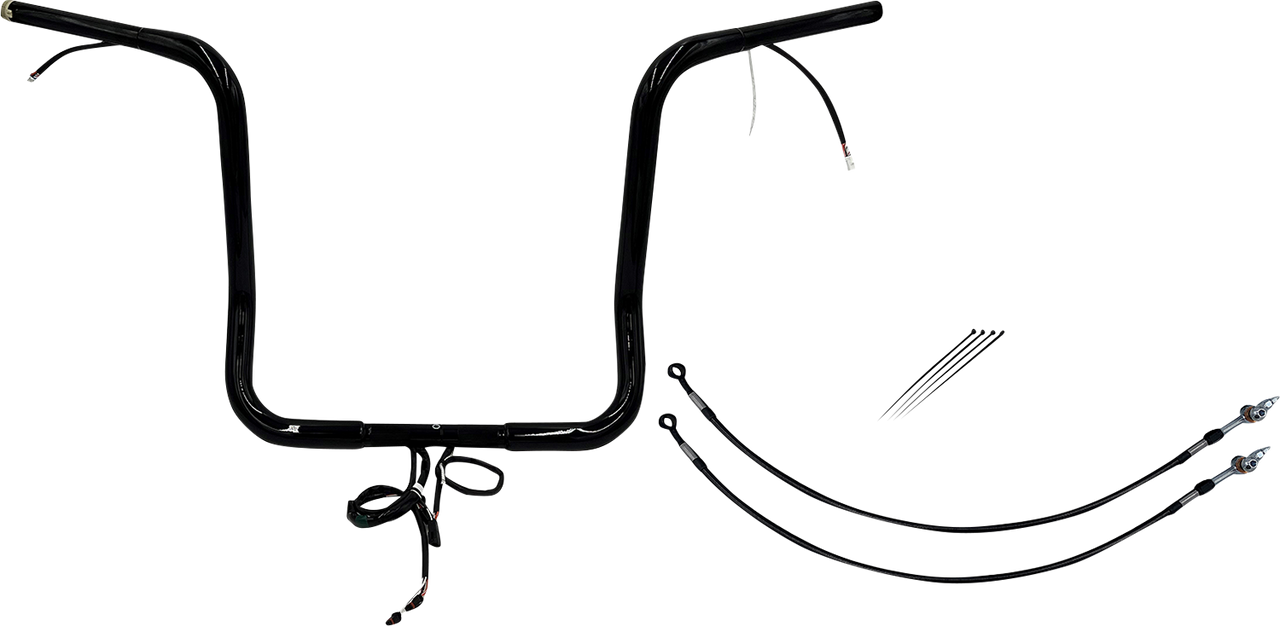 FAT BAGGERS INC. Handlebar Kit - Rounded Top - 16" - Black 902516-B