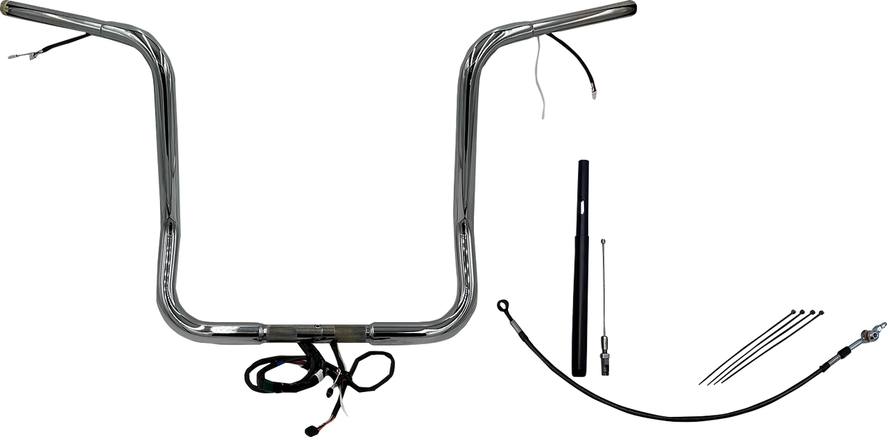 FAT BAGGERS INC. Handlebar Kit - Rounded Top - 16" - Chrome 912516