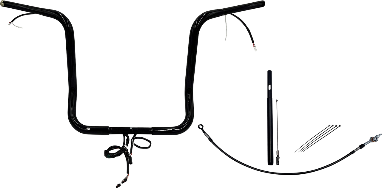 FAT BAGGERS INC. Handlebar Kit - Rounded Top - 16" - Black 912516-B