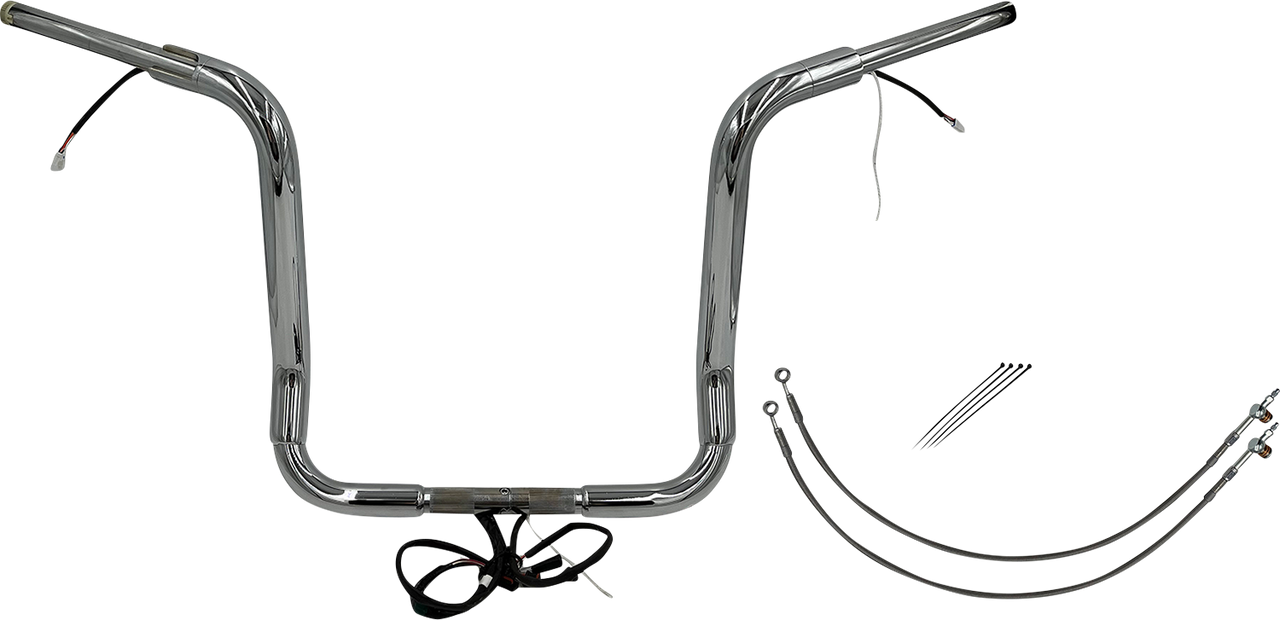 FAT BAGGERS INC. Handlebar Kit - Pointed Top - 16" - Chrome 801516