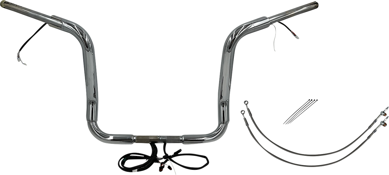 FAT BAGGERS INC. Handlebar Kit - Pointed Top - 14" - Chrome 801514