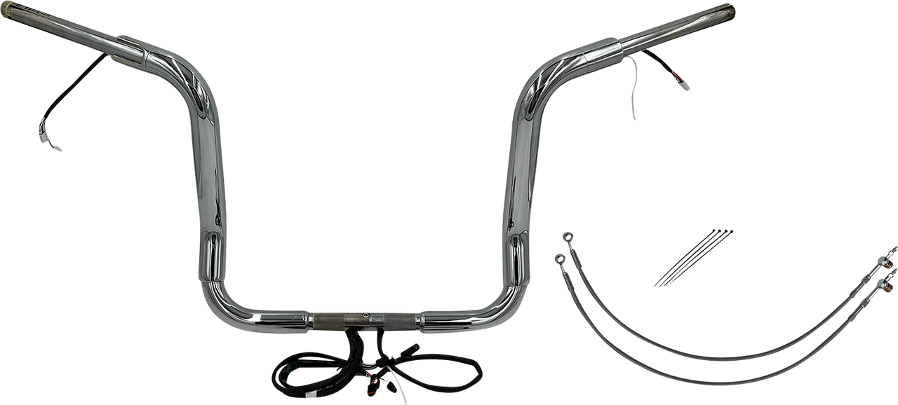 FAT BAGGERS INC. Handlebar Kit - Pointed Top - 14" - Chrome 802514