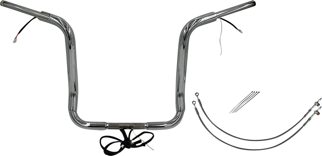 FAT BAGGERS INC. Handlebar Kit - Pointed Top - 16" - Chrome 802516
