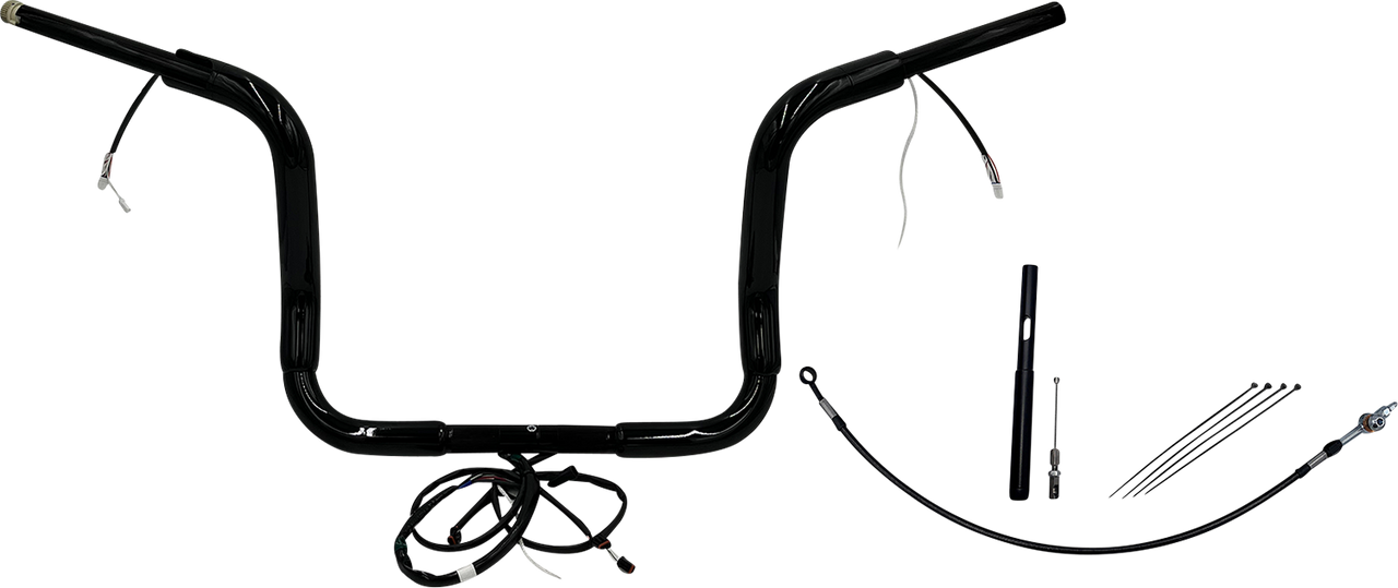 FAT BAGGERS INC. Handlebar Kit - Pointed Top - 12" - Black 812412-B