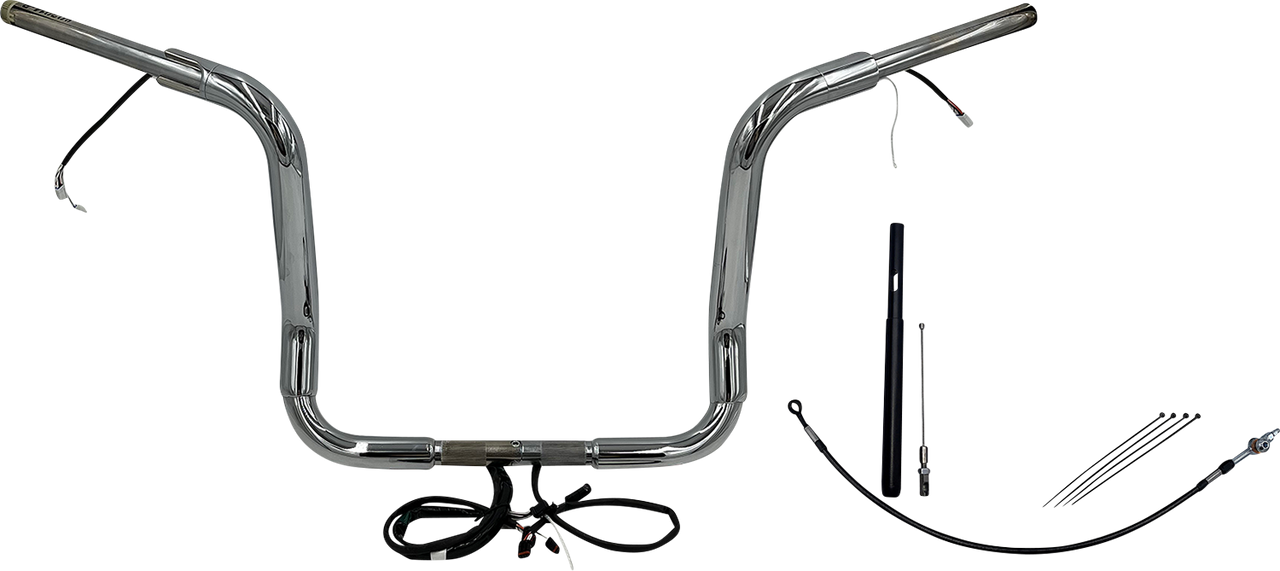 FAT BAGGERS INC. Handlebar Kit - Pointed Top - 14" - Chrome 812414