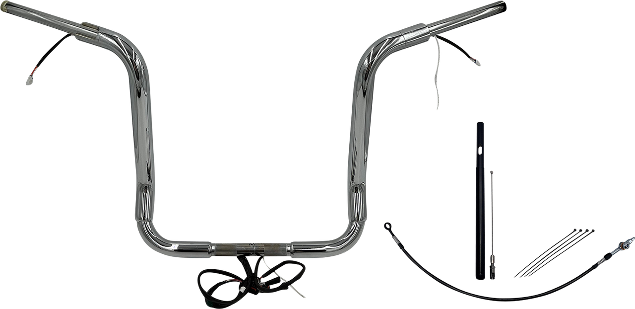 FAT BAGGERS INC. Handlebar Kit - Pointed Top - 16" - Chrome 812416